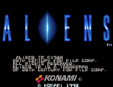 Aliens (Japan) screen shot title